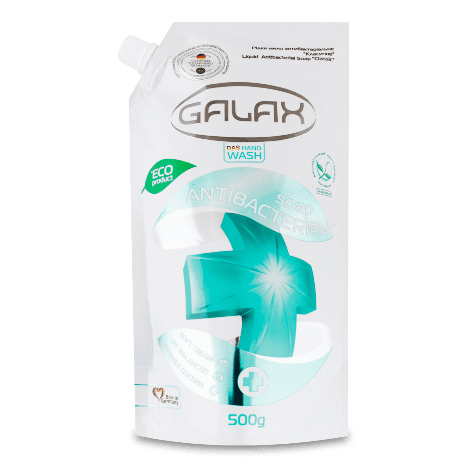 Galax Рідке мило дой-пак 500г Класичне Антибактеріальне NEW